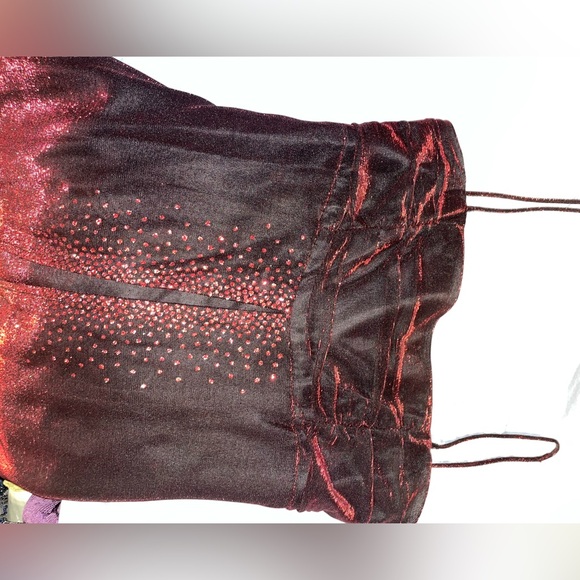 Red Two Toned black and red long sparkle prom dress Size Xs/S - Picture 4 of 16